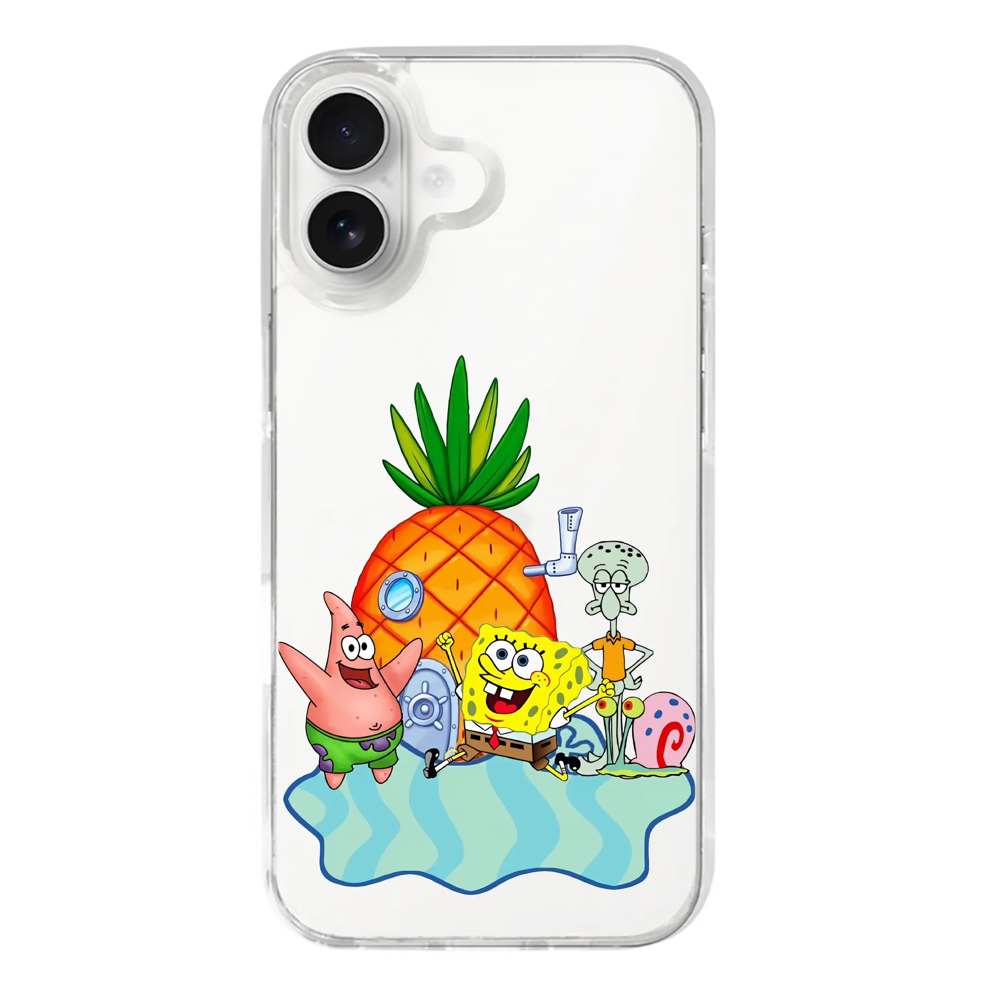 スポンジボブ グッズ パトリック・スター - iPhone 17シリーズ 透明スマホケース – 薄型・耐衝撃・精密フィット保護カバー